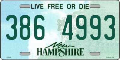NH license plate 3864993