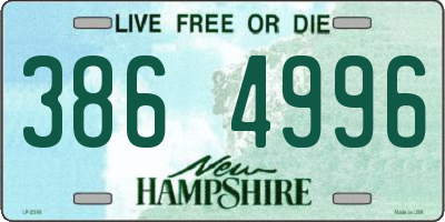 NH license plate 3864996
