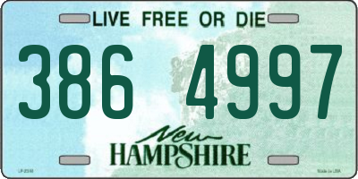 NH license plate 3864997