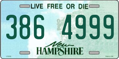 NH license plate 3864999