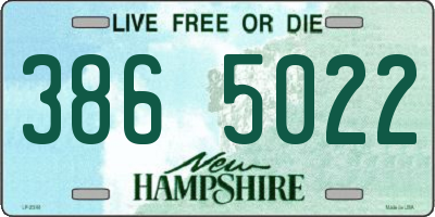 NH license plate 3865022