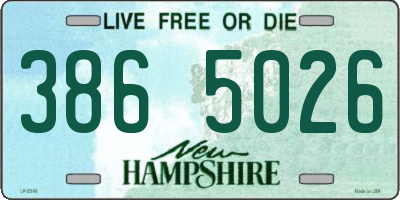 NH license plate 3865026