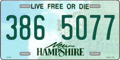 NH license plate 3865077