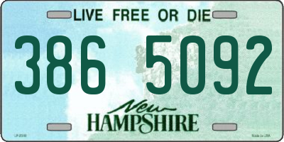 NH license plate 3865092