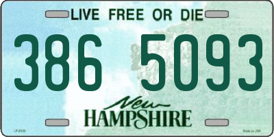 NH license plate 3865093