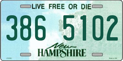 NH license plate 3865102