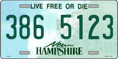 NH license plate 3865123