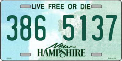 NH license plate 3865137