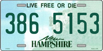 NH license plate 3865153