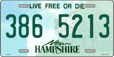 NH license plate 3865213