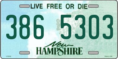 NH license plate 3865303