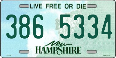 NH license plate 3865334