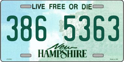 NH license plate 3865363