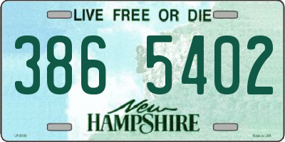 NH license plate 3865402
