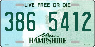 NH license plate 3865412