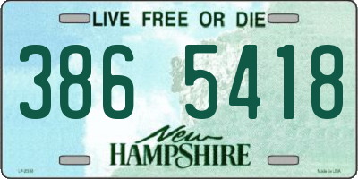 NH license plate 3865418