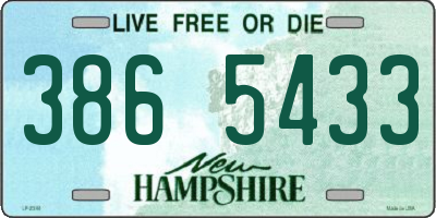NH license plate 3865433