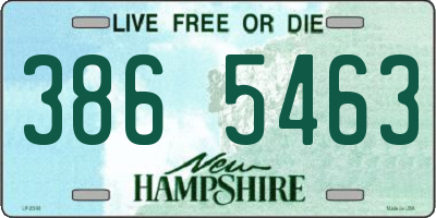 NH license plate 3865463