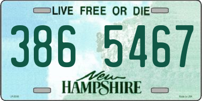 NH license plate 3865467