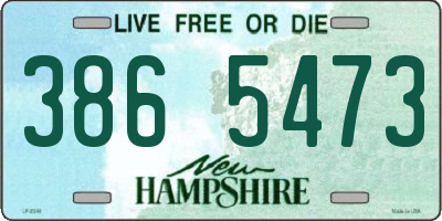 NH license plate 3865473