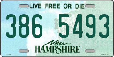 NH license plate 3865493