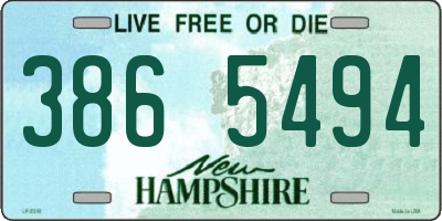 NH license plate 3865494