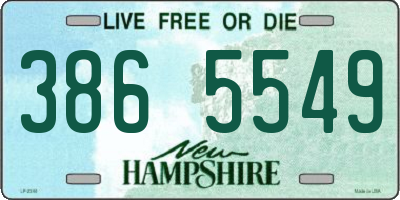 NH license plate 3865549