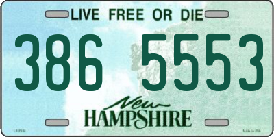 NH license plate 3865553