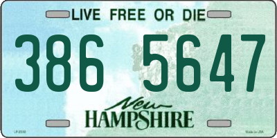 NH license plate 3865647