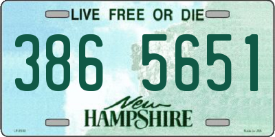 NH license plate 3865651