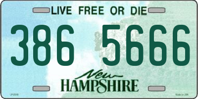 NH license plate 3865666