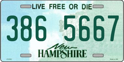 NH license plate 3865667