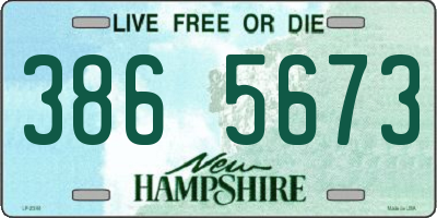 NH license plate 3865673