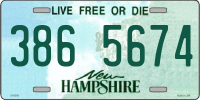 NH license plate 3865674