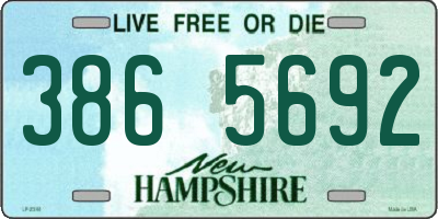 NH license plate 3865692