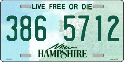 NH license plate 3865712