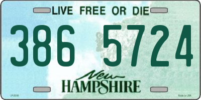 NH license plate 3865724