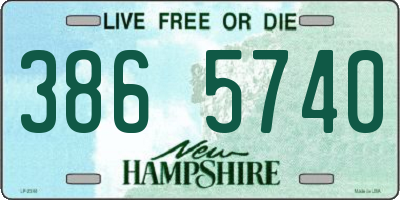 NH license plate 3865740