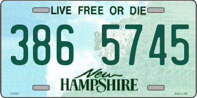 NH license plate 3865745