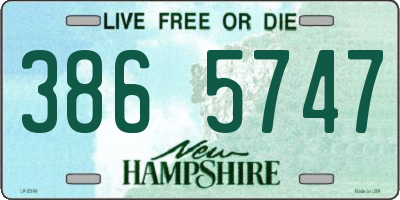 NH license plate 3865747