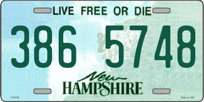 NH license plate 3865748