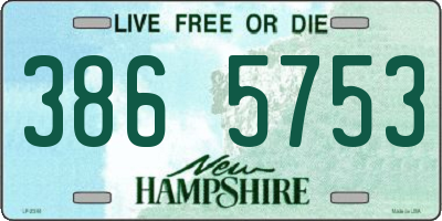 NH license plate 3865753