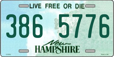 NH license plate 3865776