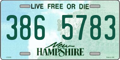 NH license plate 3865783