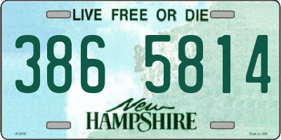 NH license plate 3865814