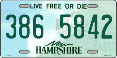 NH license plate 3865842