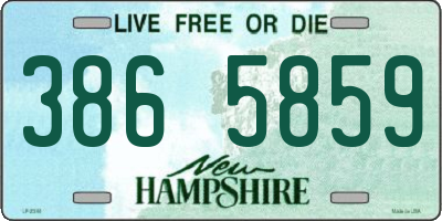 NH license plate 3865859