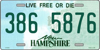 NH license plate 3865876