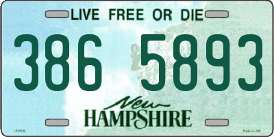 NH license plate 3865893