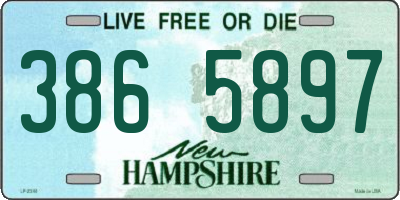 NH license plate 3865897